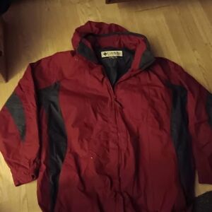 Columbia Red and Black Hooded Jacket